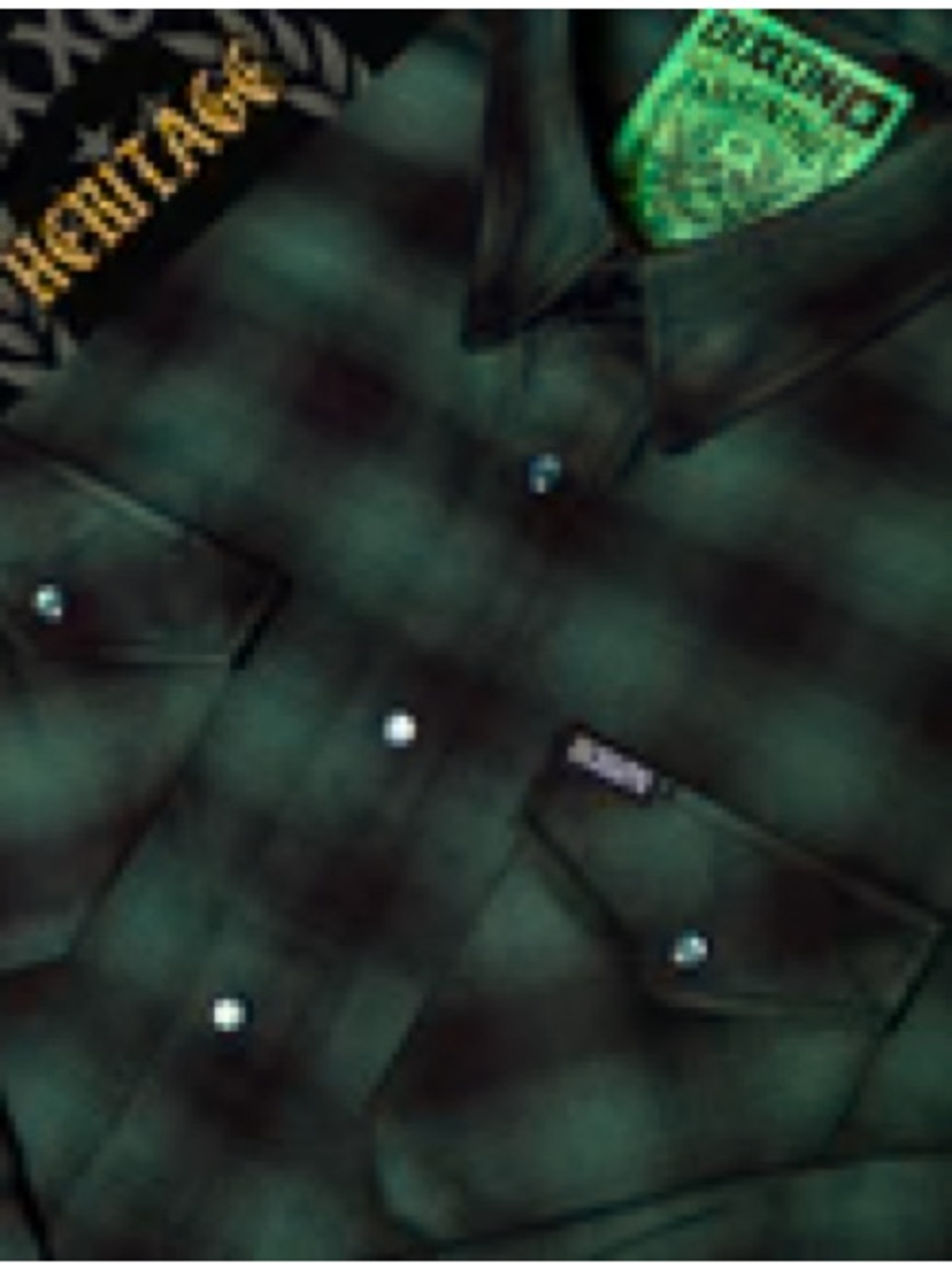 Dixxon Men's Green Plaid Button-Up Shirt - Picture 4 of 6